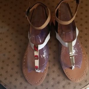 Small wedge ankle strap sandals by DV